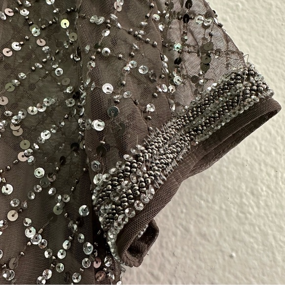 Adrianna Papell Beaded Mesh Gown Mother of the bride dress - Picture 6 of 16